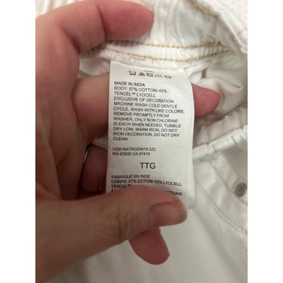 Nautica Women's White Wide Leg Baggy Cropped Drawstring Casual Pants Size XXL - Picture 5 of 9